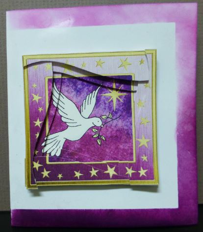 Xmas Dove Wavy Spiral Side Stacker by Donna Ritchie