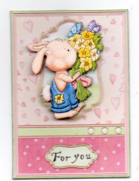 Some Bunny Loves You A5 Topper & Decoupage by Donna Ritchie