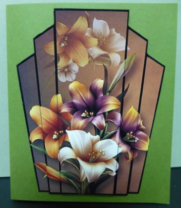 Art Deco Stacker Topper - Autumn Lilies by Donna Ritchie