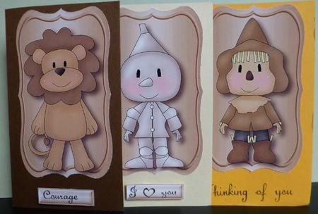 Dorothy's Friends, Tinman, Scarecrow & the Lion, Toppers by Donna Ritchie