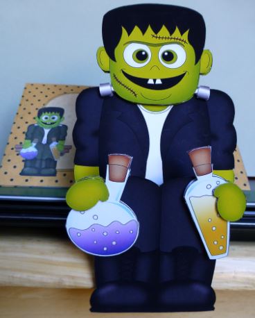 3D on the Shelf Card Kit - Little Halloween Monster Frankie by Donna Ritchie