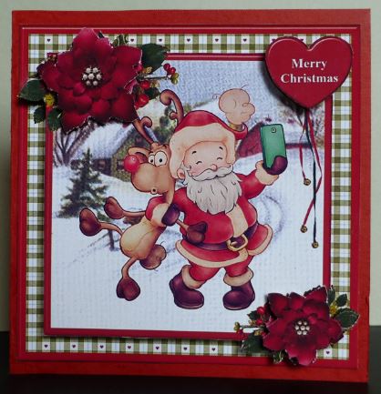 Santa Selfie Card Mini Kit & Decoupage by Donna Ritchie