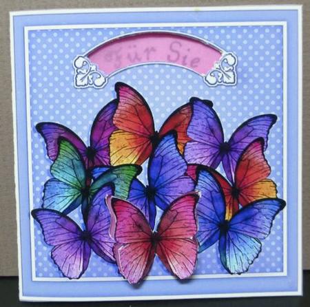 Birthday Butterflies Quick Cut and Fold Card by Donna Ritchie
