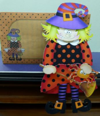 3D on the Shelf Card Kit - Little Halloween Witch Winnie by Donna Ritchie