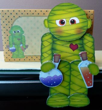 3D on the Shelf Card Kit - Little Halloween Mummy Gomez by Donna Ritchie