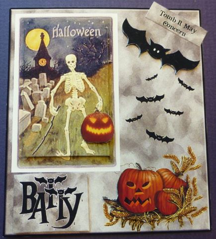 Tomb It May Concern Halloween Topper & Decoupage by Donna Ritchie