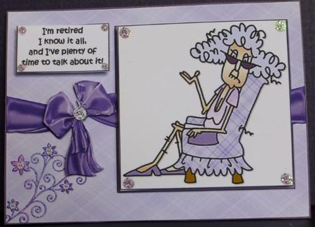 Stella's Retired and Knows It All Quick Card by Donna Ritchie
