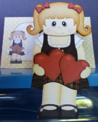 3D on the Shelf Card Kit - Love & Romance Scottish Girl by Donna Ritchie