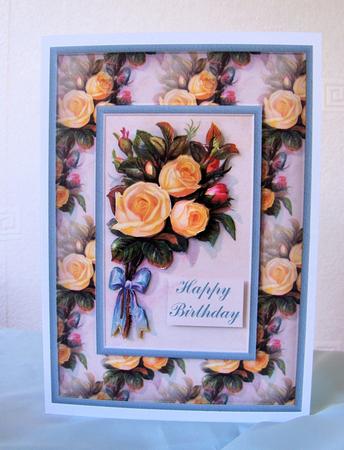 Orange Roses Quick Card by Donna Ratcliff