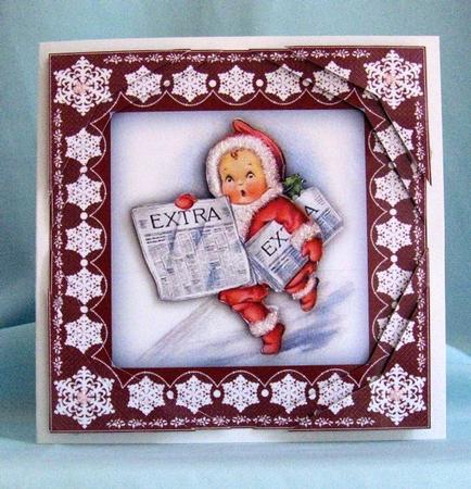 Santa News Arrow Head Shaped Quadro Corner Stacker by Donna Ratcliff