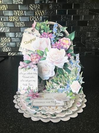 Occasional Roses 2 Triple Easel Card and Envelope Kit.  by Doreen Bell