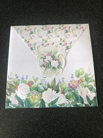 Occasional Roses 2 Triple Easel Card and Envelope Kit.  by Doreen Bell