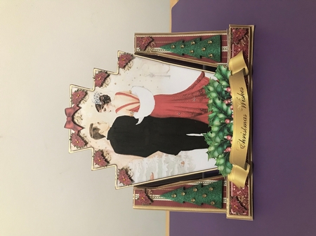 Art Deco Christmas Stepper Card-2 by Doreen Bell