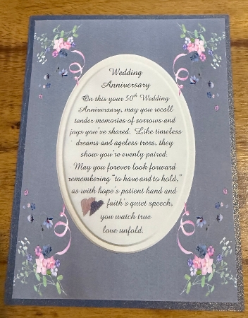  Wedding  and Anniversary 50th Insert Toppers by Doreen Bell