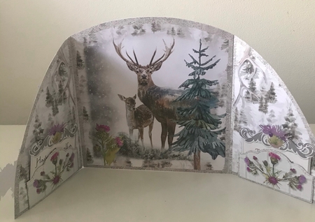 Winter in the Highlands Half Moon Gatefold Card Kit by Doreen Bell