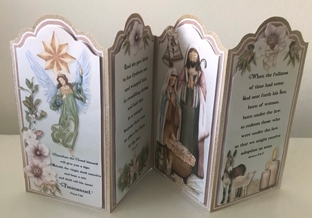 The Glory of Christmas DL Concertina Card by Doreen Bell