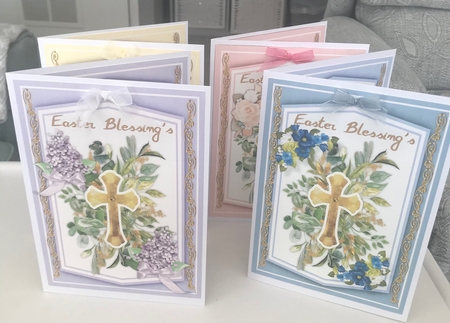 4, Beautiful Easter Blessings Cards  by Doreen Bell