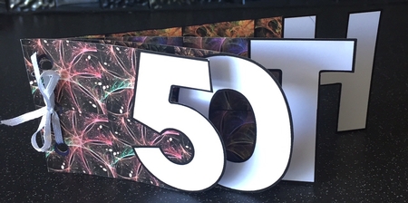 50th Birthday Dark Fractal Patterns by Doreen Bell