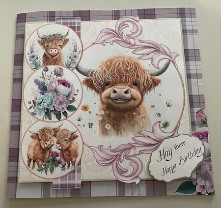 Mooving to the Highlands 2  7.75x7.75 Simply Cards  by Doreen Bell