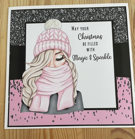 MAY YOUR CHRISTMAS SPARKLE - PINK by Doreen Bell