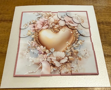 Golden Romantic Heart #2 by Doreen Bell