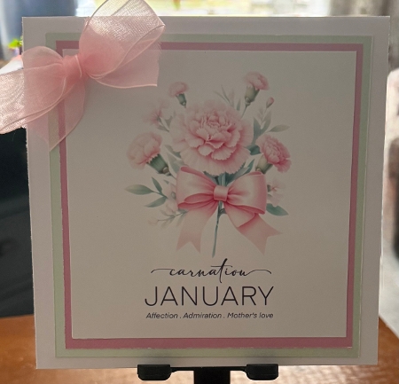Jan Feb Birth Month Flower Card Toppers by Doreen Bell
