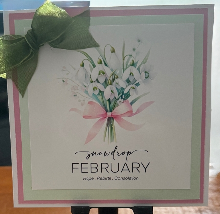 Jan Feb Birth Month Flower Card Toppers by Doreen Bell