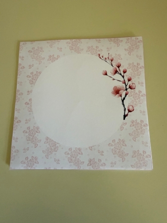 Pink Camellia Shaped Decoupage Card with Envelope and Various Sentiments by Doreen Bell