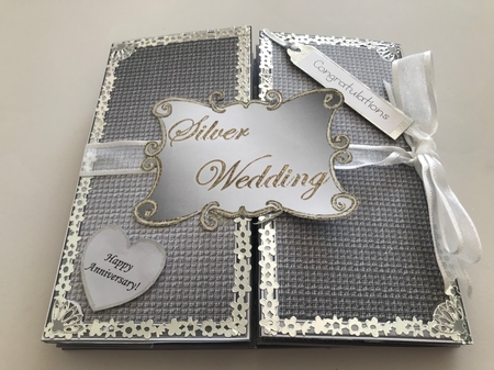 Wedding Anniversary Metallic Greetings / Mini Toppers 3 by Doreen Bell