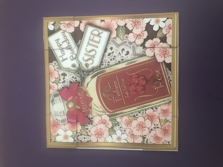 Rose Blossom Perfume Sister Birthday 8in Picture Topper by Doreen Bell