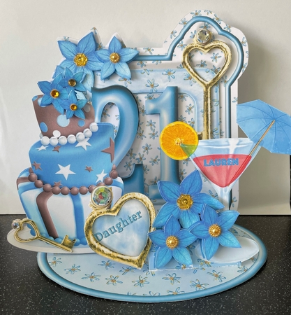 Giant Easel Tableau 3D Card Kit - 21 Today by Doreen Bell