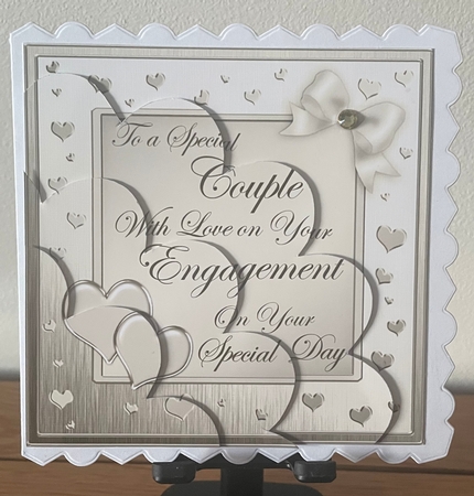 Elegant Romantic Engagement Shell Edged Corner Side Stacker by Doreen Bell