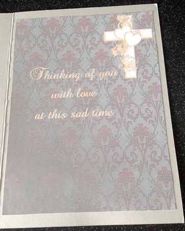 With Deepest Sympathy Cream Cross Quick Card with Insert by Doreen Bell