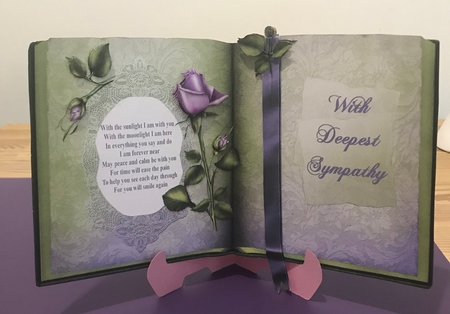 Open Book Lilac Sympathy Topper by Doreen Bell