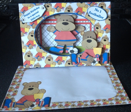 Football Bear Window Kit by Doreen Bell