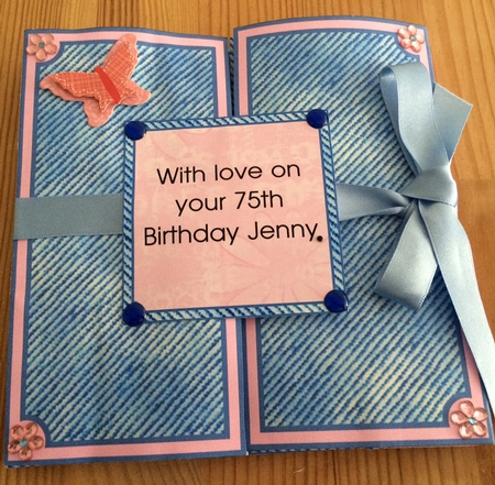 3D Denim N Daisies Double Tri Shutter Card Kit by Doreen Bell