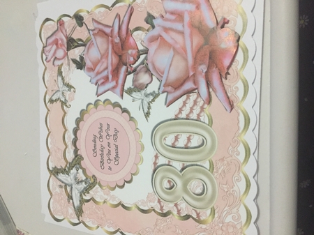 80th Birthday Roses & Pearls by Doreen Bell