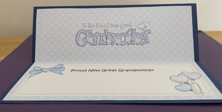 Large Dl New Great Grandmother Felties Card & 3D Decoupage by Doreen Bell