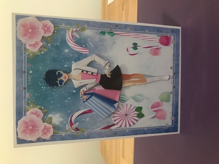 Fashionista! Christmas Candy Card Front and Decoupage by Doreen Bell