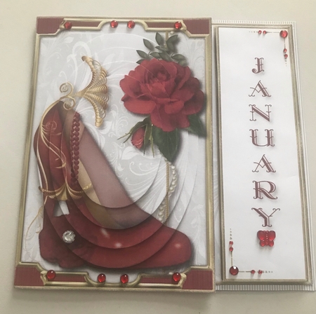 January's Stone is Garnet - Card Kit by Doreen Bell