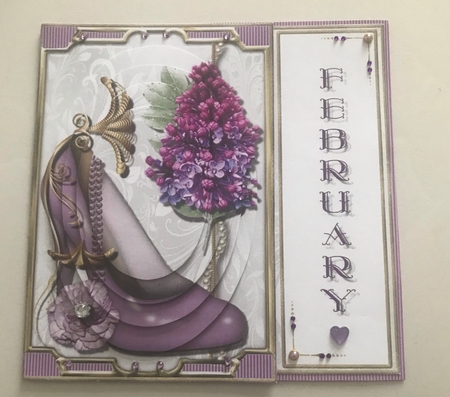 February's Stone is Amethyst - Card Kit by Doreen Bell