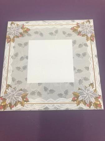 Snow Village Lace Top Easel Card & Envelope Kit by Doreen Bell