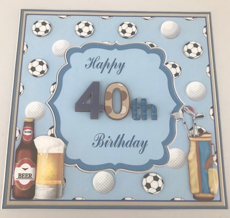 Happy 40th Birthday Sport Topper by Doreen Bell