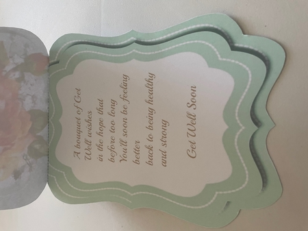Tent Card , Get Well Soon Wirhes with Verse  by Doreen Bell