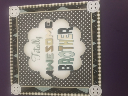 Totally Awesome Brother Card Front Kit by Doreen Bell