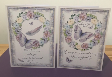 2 Sympathy/Thinking of You Card Fronts by Doreen Bell
