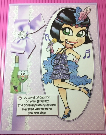 Frieda says caution on your birthday quick card by Doreen Bell