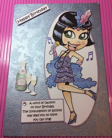 Frieda says caution on your birthday quick card by Doreen Bell