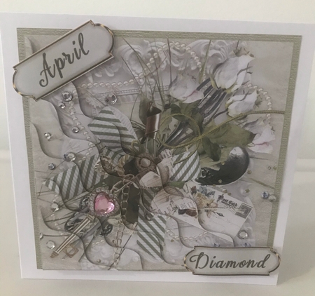 April Diamond Birthstone Quick Card by Doreen Bell