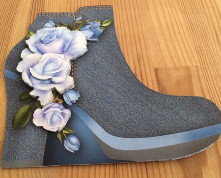Denim Boot Card Mini Kit by Doreen Bell